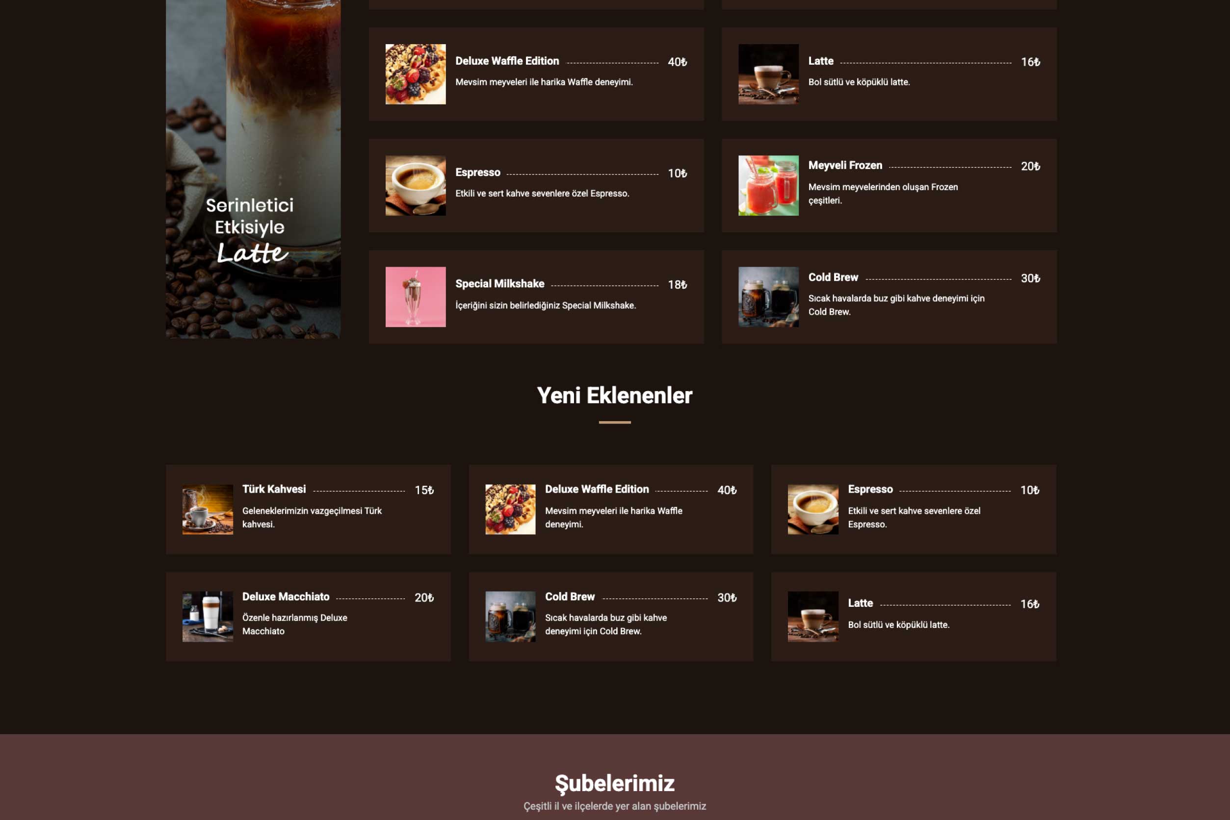 Restoran & Cafe İnternet Sitesi DDV4