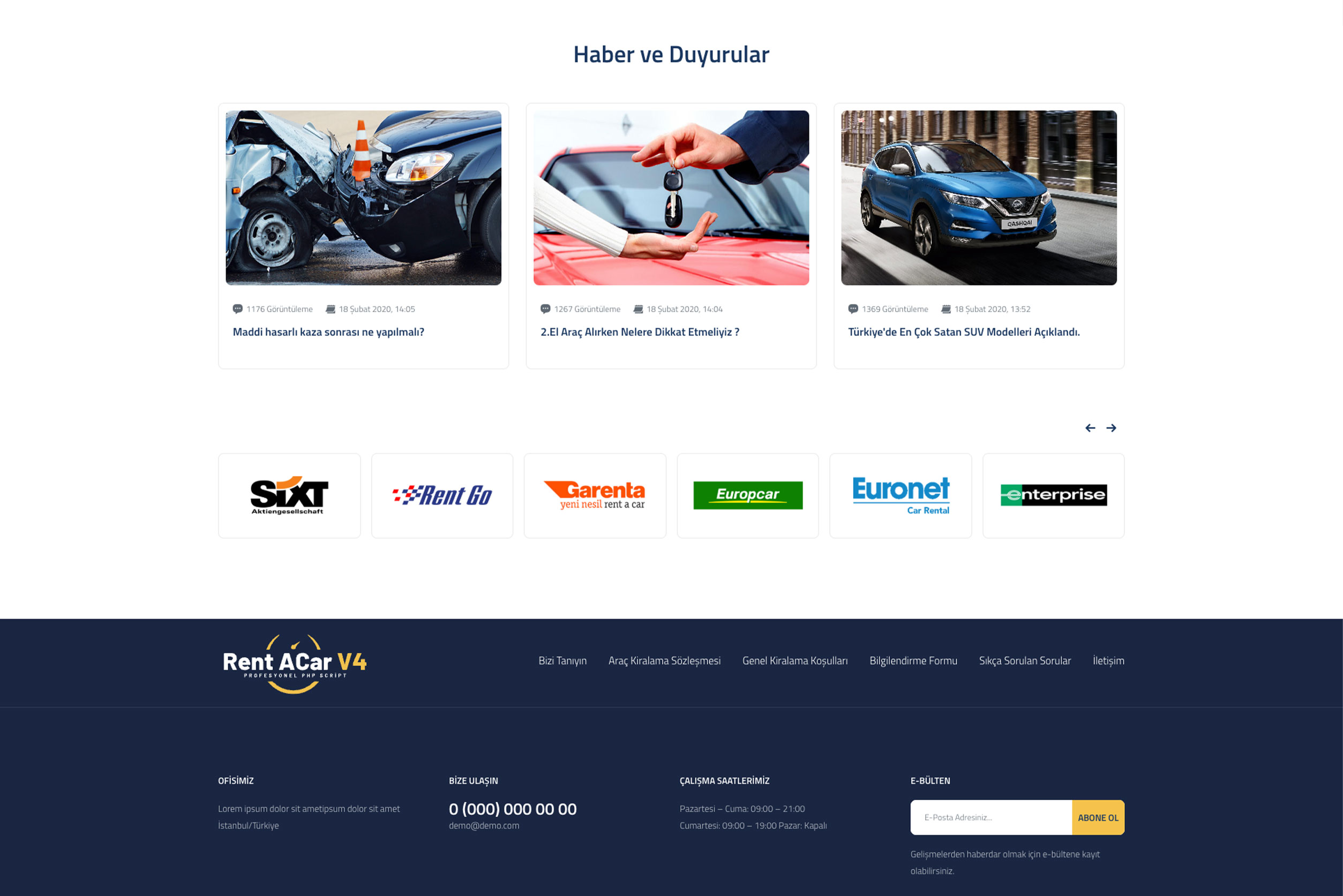 Rent a Car Sitesi DBV4