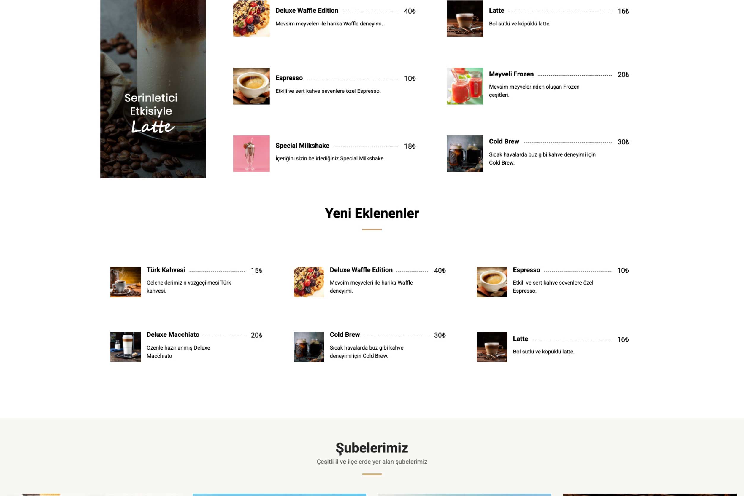 Restoran & Cafe İnternet Sitesi DDV3