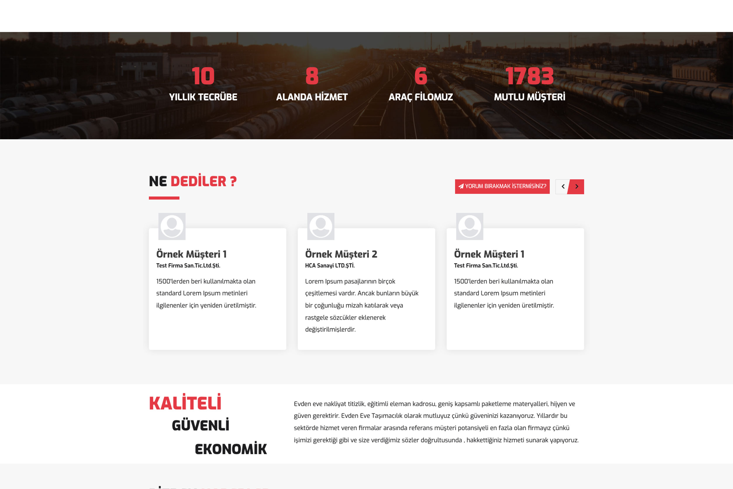 Nakliyat - Lojistik Sitesi DBV3