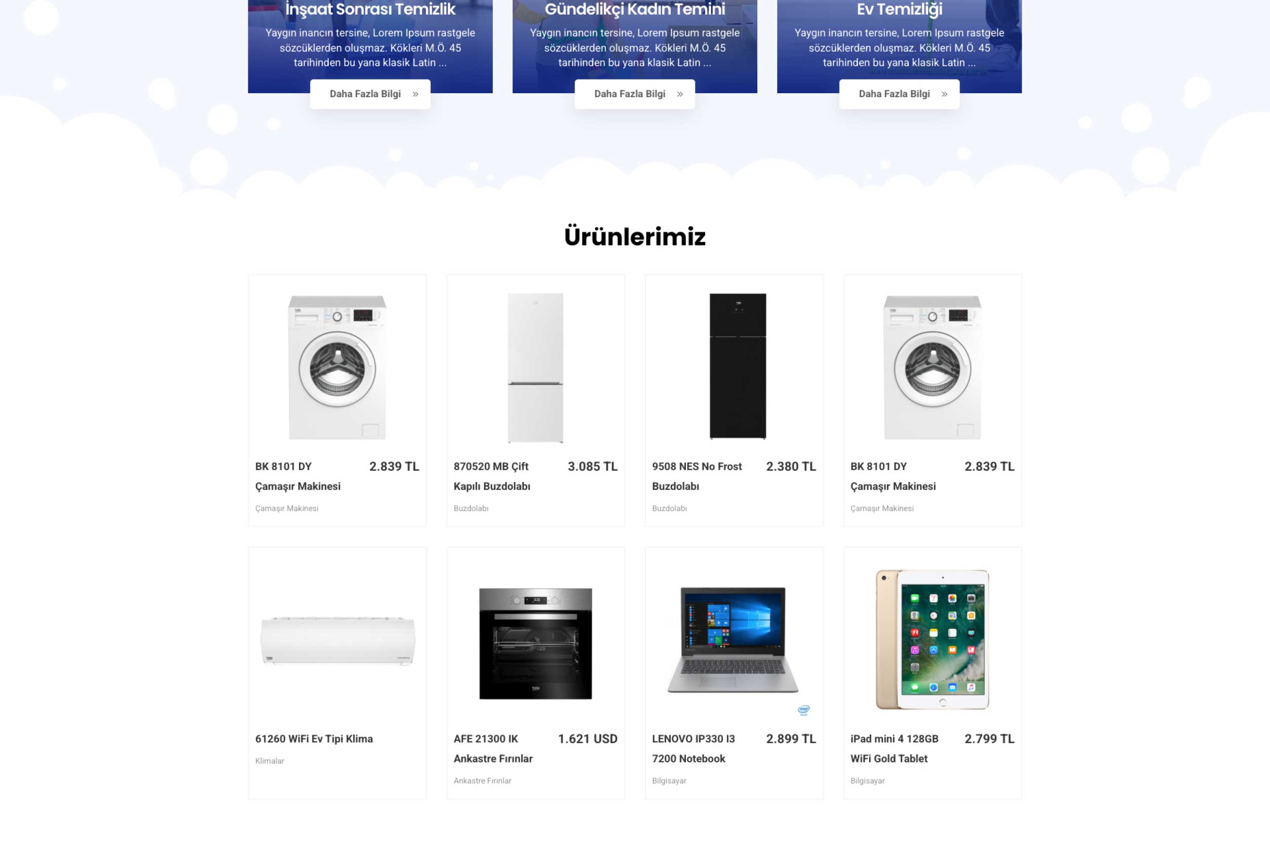 Temizlik Firması Sitesi DBV1