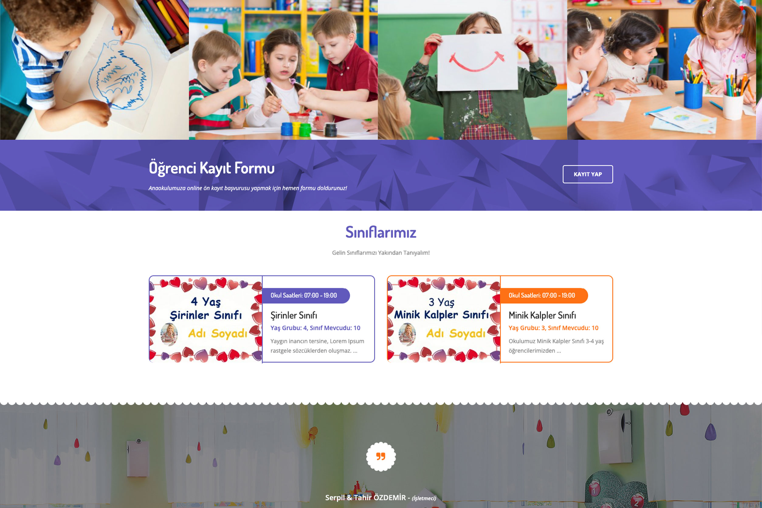 Anaokulu - Kreş Sitesi DBV2