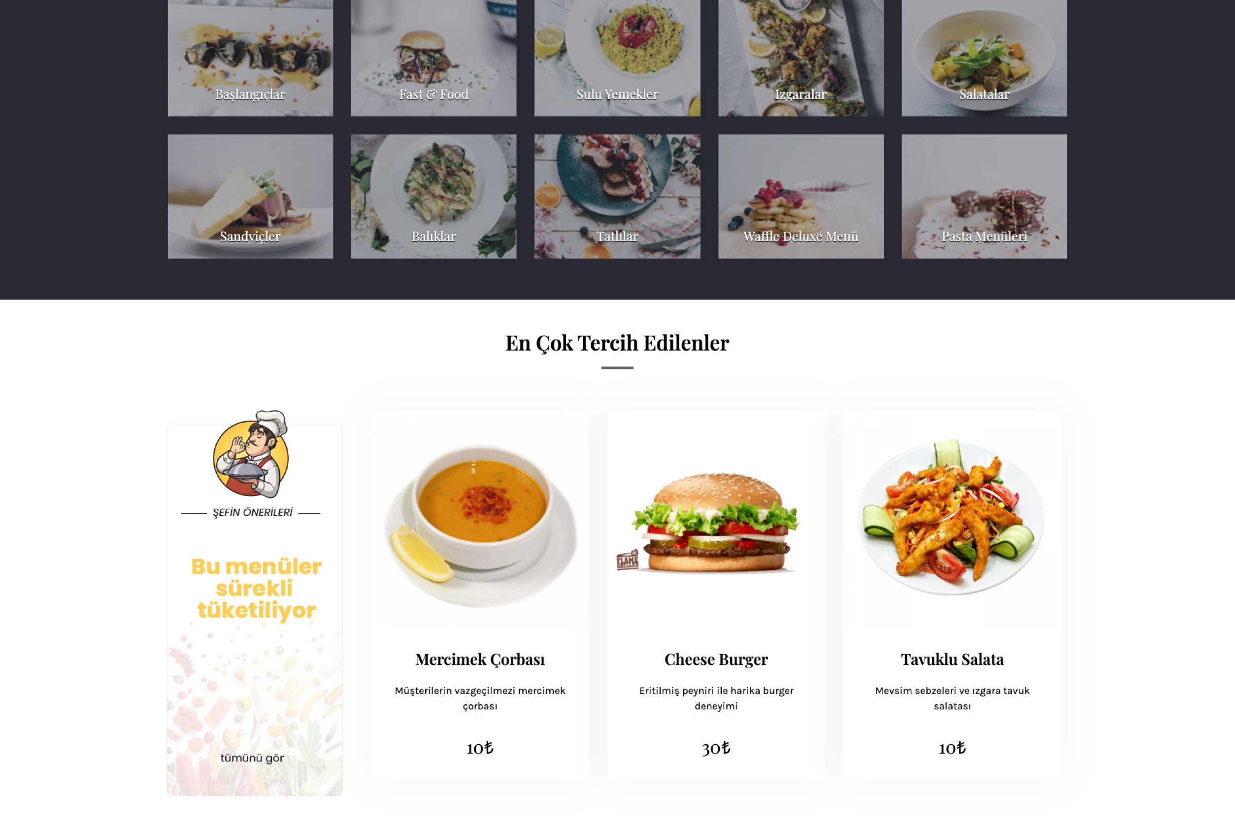 Restoran & Cafe İnternet Sitesi DDV1