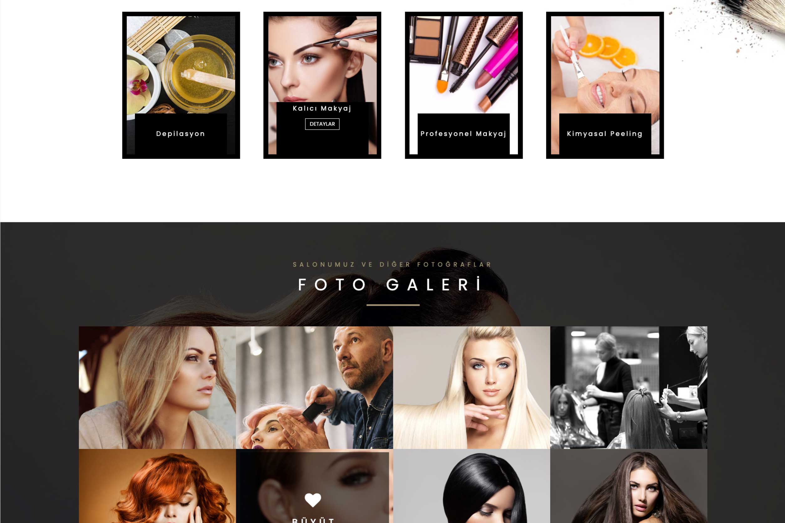 Güzellik & Bakım Merkezi İnternet Sitesi DDV1