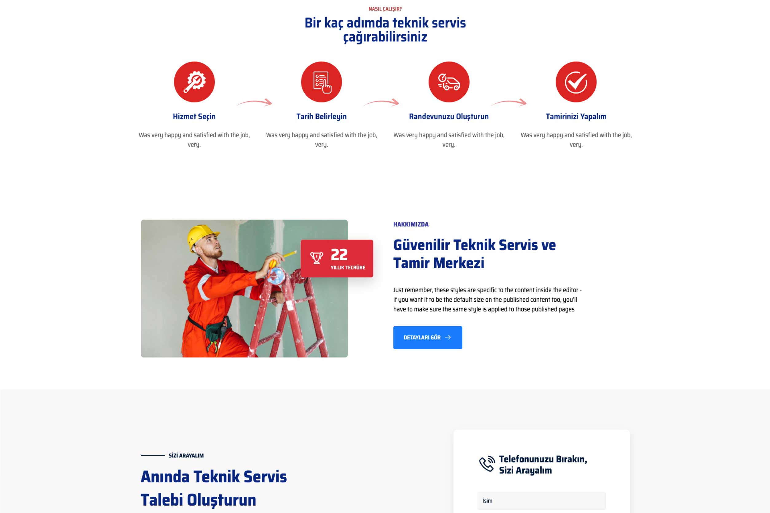 Teknik Servis İnternet Sitesi DDV4